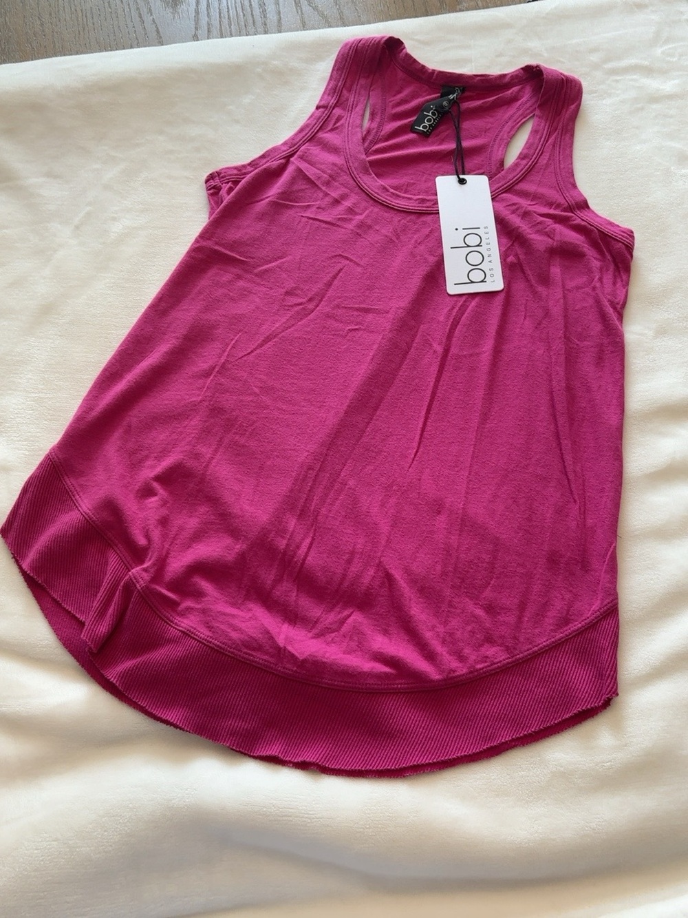 bobi Fuchsia Racerback Tank - Picture 2 of 6